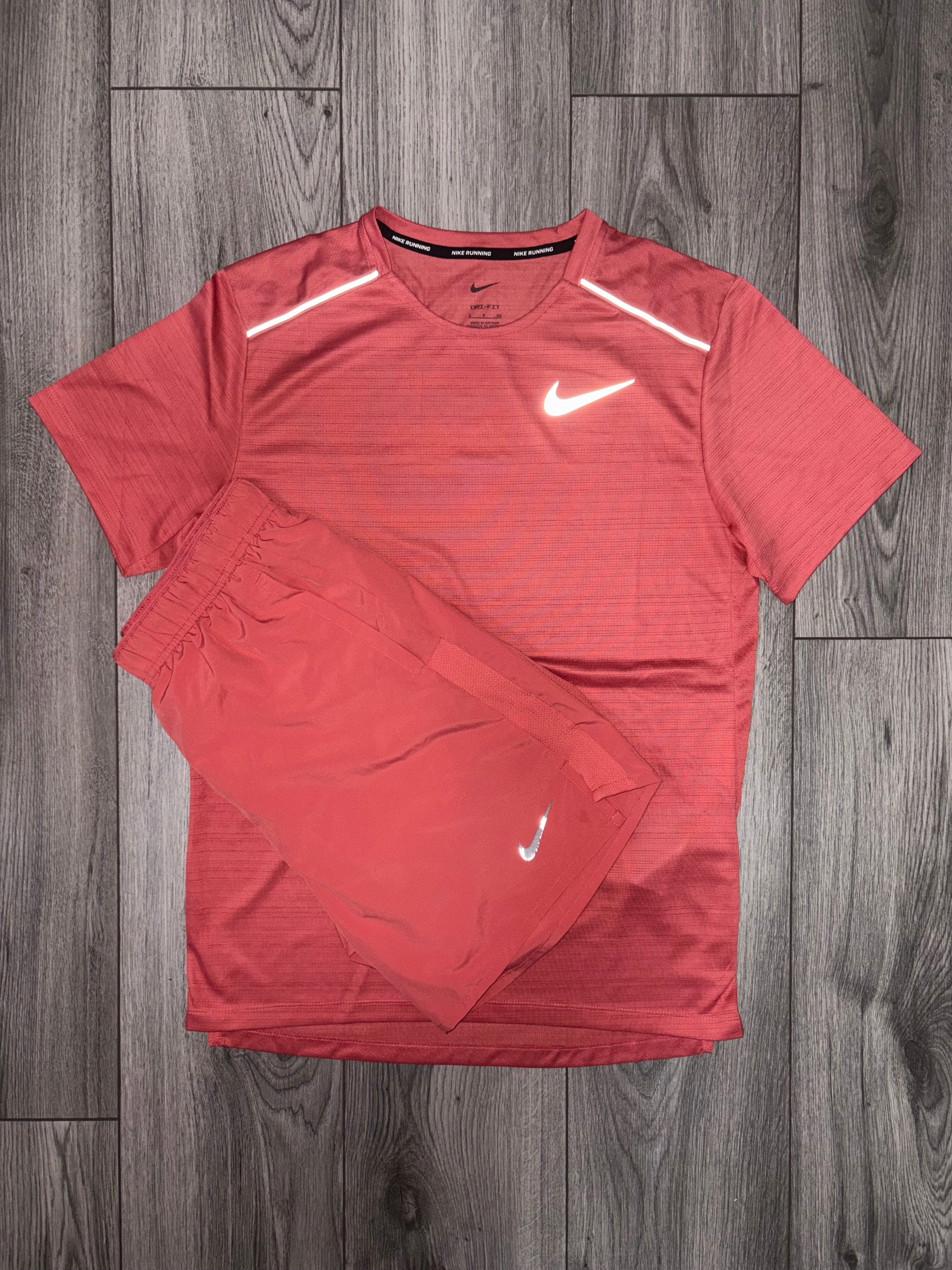 Small Coral Nike Miler Set
